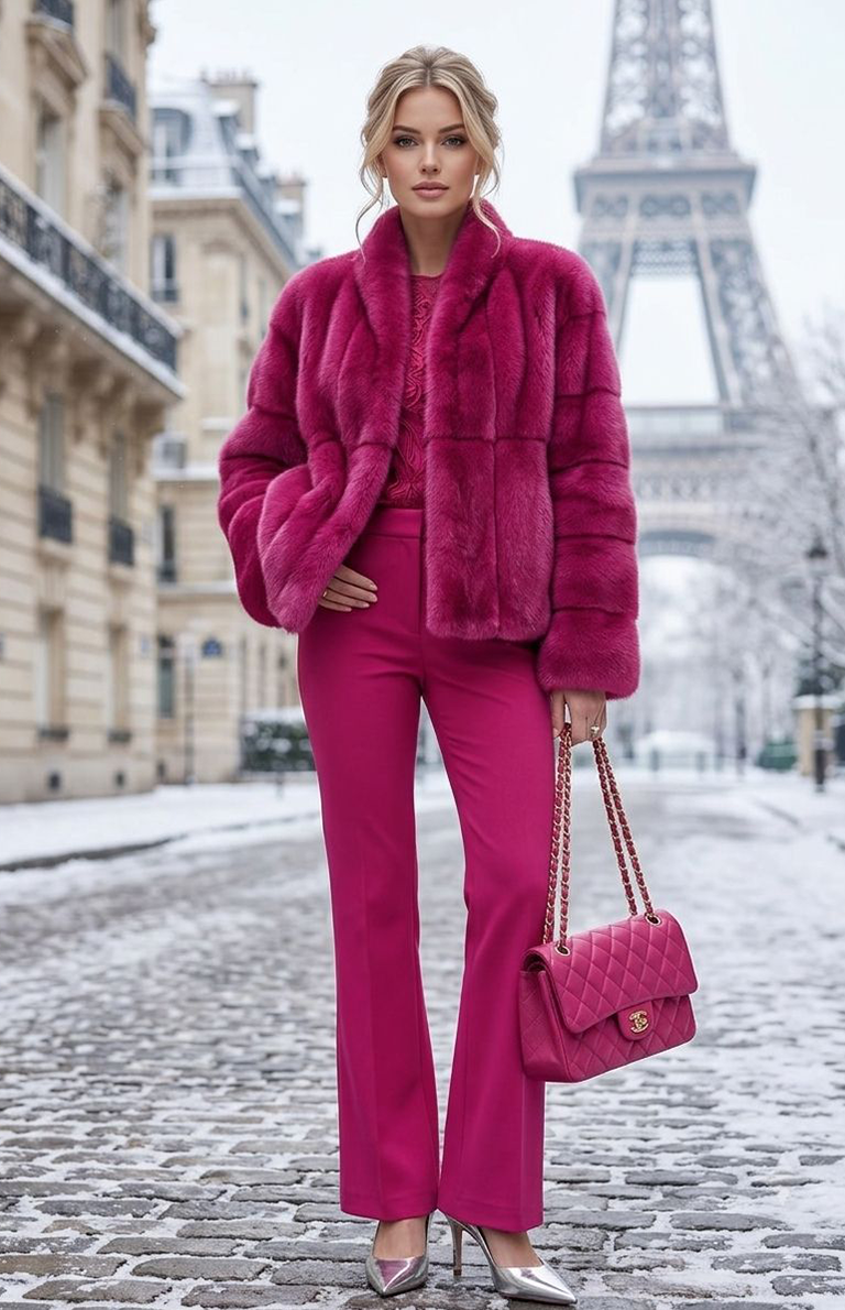 Fuchsia Rex Rabbit Jacket