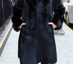 Reversible Ranch Mink Short Coat Cogniac Leather Hooded (3)
