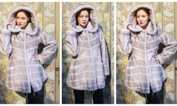 Long Hooded Mink Jacket collage