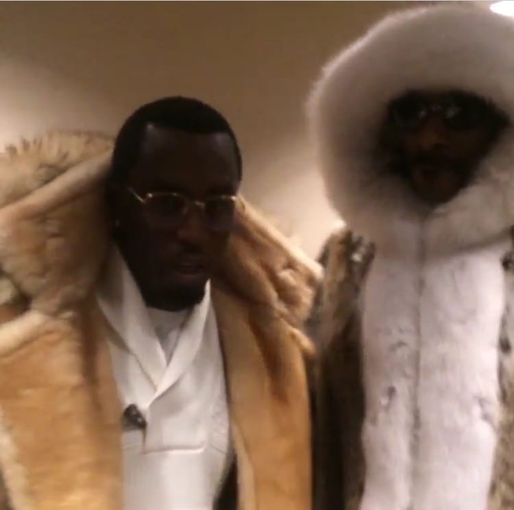 P. Diddy and Snoop Dogg wearing Marc Kaufman Furs, February 2015