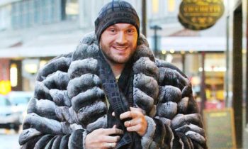 Celebrity Sightings Tyson Fury in  Marc Kaufman fur