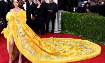 Red carpet furs coats Rihanna