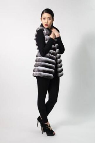 Horizontal Chinchilla Fur Vest from Marc Kaufman Furs New York City, Furs in Detroit,Furs in Baltimore,Furs in the Hamptons, furs in the Berkshires, Furs in Niagra Falls, Furs in Nova Scotia, Furs in Seattle, Furs in Palo Alto, Furs in Pacific Palisades, Furs in Ventura, Furs in Nappa Valley. Furs In San Diego, Furs in Dallas, Furs in las Vegas, Furs in Provo, Furs in Portland, Furs in fargo, Furs in Chicago, Furs in Springfield, Furs in Memphis, Furs in New Orleans, Furs in Charlotte, Furs in Durham, Furs in Boca Raton, Furs in Key West