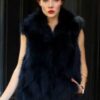 Black Fox Fur Vest