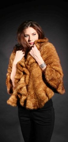 Whiskey Women's Mink Fur Coat