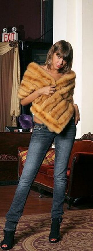 Golden Sable Rectangular Fur Stole 166