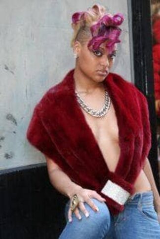 Burgundy Mink Stole 8877