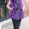 Purple Fox Fur Vest
