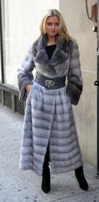 Amazing Sapphire Mink Full Length Coat 8838
