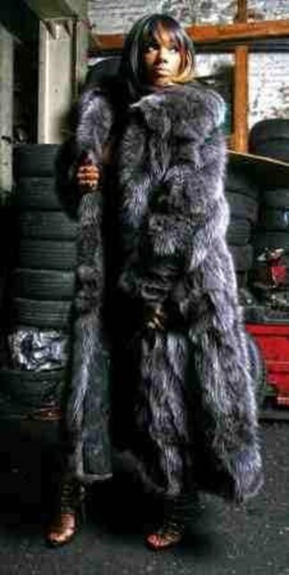 Full Length Gray Fox Fur Coat NYC