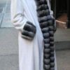 White Mink Fur Coat with Chinchilla Fur Trim Collar and Cuffs from Marc Kaufman Furs New York City,Fur coats in Argentina, fur coats in Chile, fur coats in Venezuela, fur coats in Australia, fur coats in Belgium,fur coats in Netherlands, fur coats in Norway,fur coats in Sweden,fur coats in Dubais,fur coats in Egypt,fur coats in Egypt,fur coats in Kuwait, fur coats in South Africa,fur coats in Tunisia,fur coats in the Falklands