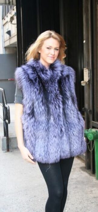 Silver Fox fur Vest From Marc Kaufman Furs New york City, Atlanta,Los Angeles,Denver, Chicago, Detroit