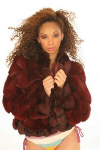 Burgundy Mink Jacket from Marc Kaufman Furs New York City, Atlanta,Los Angeles,Denver, Chicago, Detroit