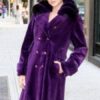 Purple Sheared Mink Fur Coat with Matching Purple Chinchilla Fur Collar from Marc Kaufman Furs New York City, Atlanta,Los Angeles,Denver, Chicago, Detroit , Dallas, St. Louis, Lincoln
