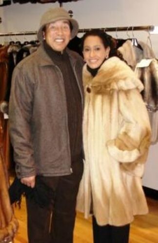 Smokey Robinson Sports a Two Toned Mink Men's Jacket