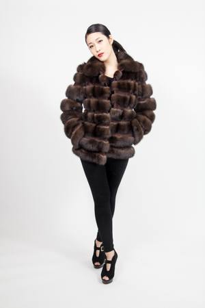 Russian Sable Fur Jacket Horizontal Marc Kaufman Furs NYC
