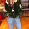 Green Mink Jacket Hooded