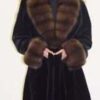 Black Sheared Mink Strollers Sable Collar Cuffs Fur Belt