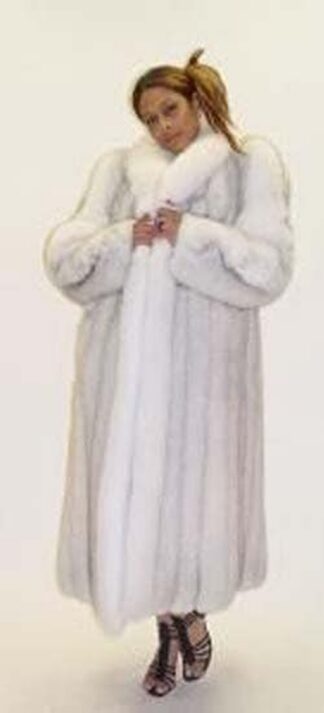 Blue Fox Fur Coat with White Fox Fur Trim from Marc Kaufman Furs New York City,furs in Boston,furs in Chicago,furs in Philadelphia,furs in Detroit,furs in Columbus,furs in Indianapolis,furs in Baltimore,furs in Memphis,furs in Washington DC,furs in Milwaukee,furs in Atlanta,furs in Virginia Beach,furs in Cleveland,furs in Pittsburgh,furs in Cincinnati,furs in Lexington