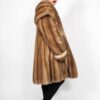 Classic Golden Russian Sable Fur Hooded Cape Collar Stroller Made USA