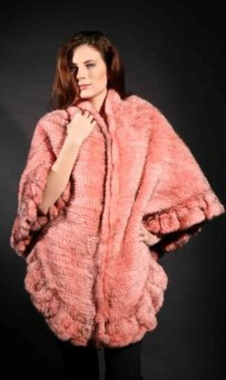 Pink Knit Mink Fur Cape with Ruffles from Marc Kaufman Furs New York City,furs in Boston,furs in Chicago,furs in Philadelphia,furs in Detroit,furs in Columbus,furs in Indianapolis,furs in Baltimore,furs in Memphis,furs in Washington DC,furs in Milwaukee,furs in Atlanta,furs in Virginia Beach,furs in Cleveland,furs in Pittsburgh,furs in Cincinnati,furs in Lexington