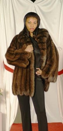 Russian Sable Fur Jacket 734 Description: Canadian Sable Fur Jacket