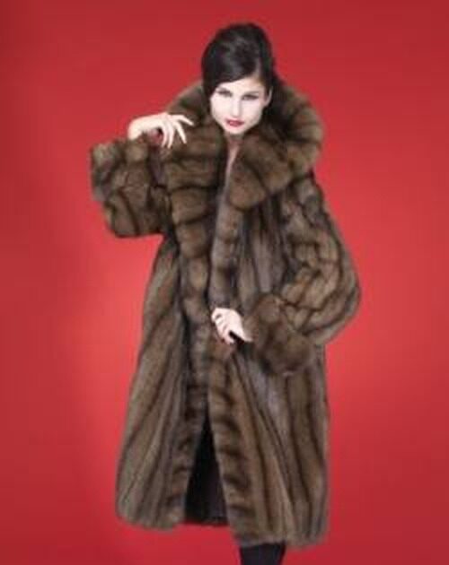 Full Length Fabulous Russian Sable Fur Coat Shawl Collar 777