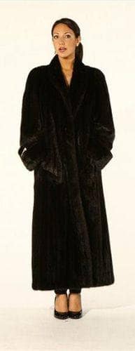 Elegant Classic Full Length Mink Coat Marc Kaufman Furs NYC Fur Store Baltimore Chicago Cleveland Detroit