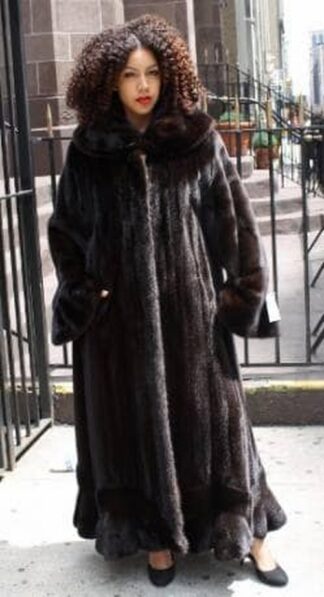 Designer Plus Size Mahogany Mink Fur Coat from Marc Kaufman Furs New York City, Baltimore, Dallas, Atlanta, Seattle,Portland