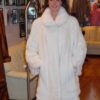 White Mink Classic Fur Stroller Wing Collar Bell sleeves