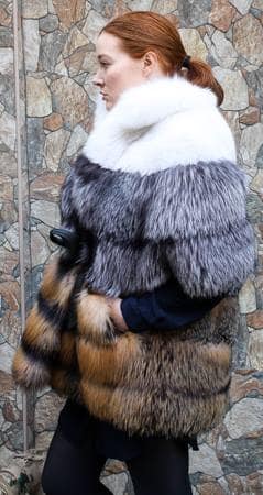 Marc Kaufman Furs Presents a white silver fox fur and cross red fox fur stroller from Marc Kaufman Furs New York,Argentina,United Kingdom,Austria,Denmark,Norway,Australia,Finland,Saudi Arabia,Oman,Kuwait,Jordan,Egypt