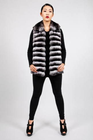 Horizontal Chinchilla Fur Vest from Marc Kaufman Furs New York City, Furs in Detroit,Furs in Baltimore,Furs in the Hamptons, furs in the Berkshires, Furs in Niagra Falls, Furs in Nova Scotia, Furs in Seattle, Furs in Palo Alto, Furs in Pacific Palisades, Furs in Ventura, Furs in Nappa Valley. Furs In San Diego, Furs in Dallas, Furs in las Vegas, Furs in Provo, Furs in Portland, Furs in fargo, Furs in Chicago, Furs in Springfield, Furs in Memphis, Furs in New Orleans, Furs in Charlotte, Furs in Durham, Furs in Boca Raton, Furs in Key West