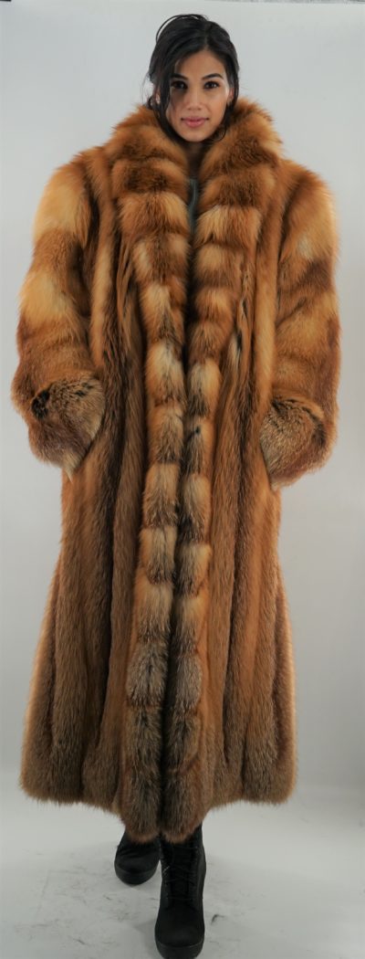 Full Length Red Fox Fur Coat Fur