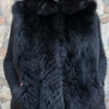 Dyed Black Fox Fur Vest