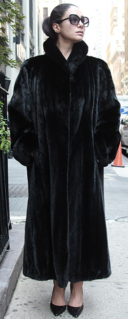 Black Mink Fur Coat