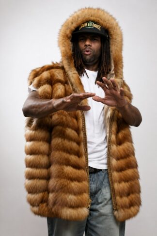 Jirmad Gordon’s Men’s Red Fox Fur Vest