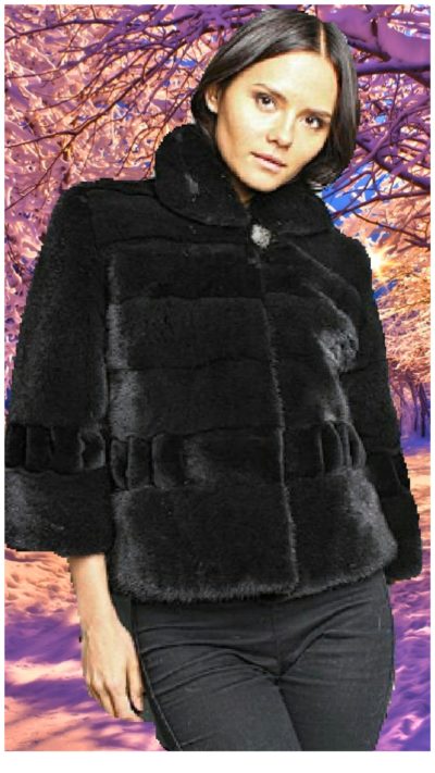 sheared mink fur jacket