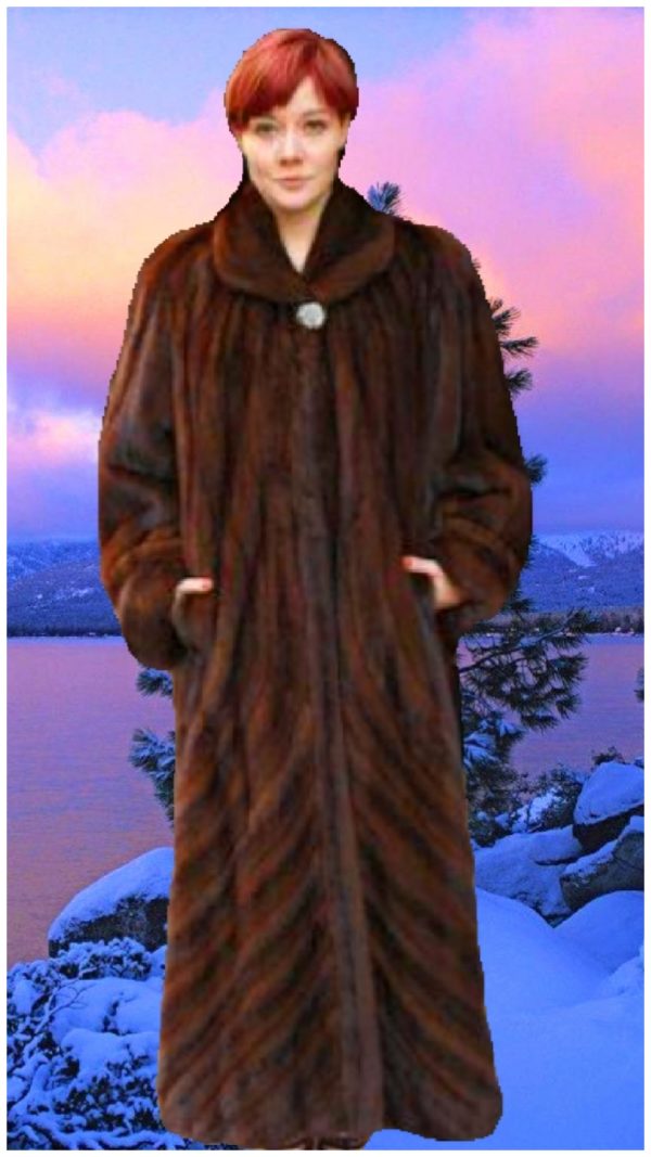 full length mahogany mink for coat