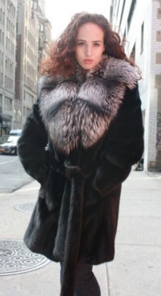 Ranch Mink Fur Jacket with Silver Fox Fur Collar  From Marc Kaufman Furs New York City,furs in Boston,furs in Chicago,furs in Philadelphia,furs in Detroit,furs in Columbus,furs in Indianapolis,furs in Baltimore,furs in Memphis,furs in Washington DC,furs in Milwaukee,furs in Atlanta,furs in Virginia Beach,furs in Cleveland,furs in Pittsburgh,furs in Cincinnati,furs in Lexington