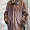 Demi Mink Fur 7/8 Coat Sable Fur Wing Collar