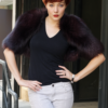 Purple Fox Fur Bolero