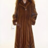 Petite Demi Mink Coat