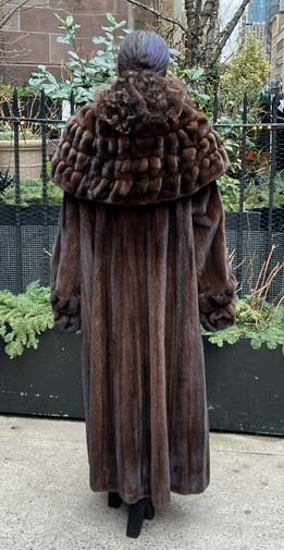mahogany mink fur coat
