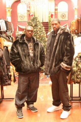 Marc Kaufman Furs Leon Powe Boston Celtic Ranch Mink Chinchilla Trim Fur Jacket