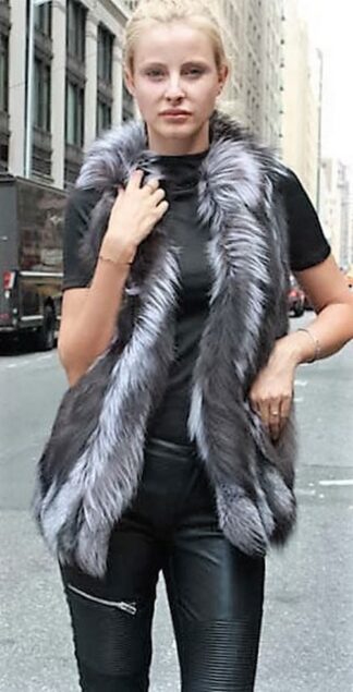 Silver Fox Fur Section Vest from Marc Kaufman Furs New York City, furs in Boston,furs in Chicago,furs in Philadelphia,furs in Detroit,furs in Columbus,furs in Indianapolis,furs in Baltimore,furs in Memphis,furs in Washington DC,furs in Milwaukee,furs in Atlanta,furs in Virginia Beach,furs in Cleveland,furs in Pittsburgh,furs in Cincinnati,furs in Lexington