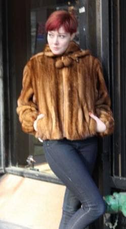 Men's Sapphire Mink Fur Jacket w/ Detachable Hood - Day Furs