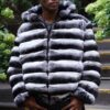 Mens Chinchilla Jacket Horizontal Bomber