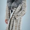 Men's Mink Stroller Off White Sculptured Silver Fox Collar