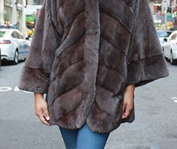 Demi Mink Fur Jacket with Short Sleeves