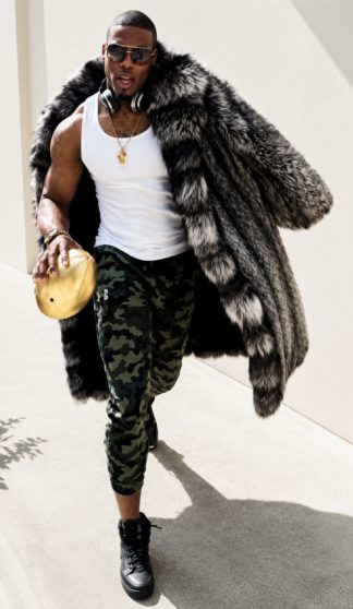 CAM NEWTON SILVER FOX COAT